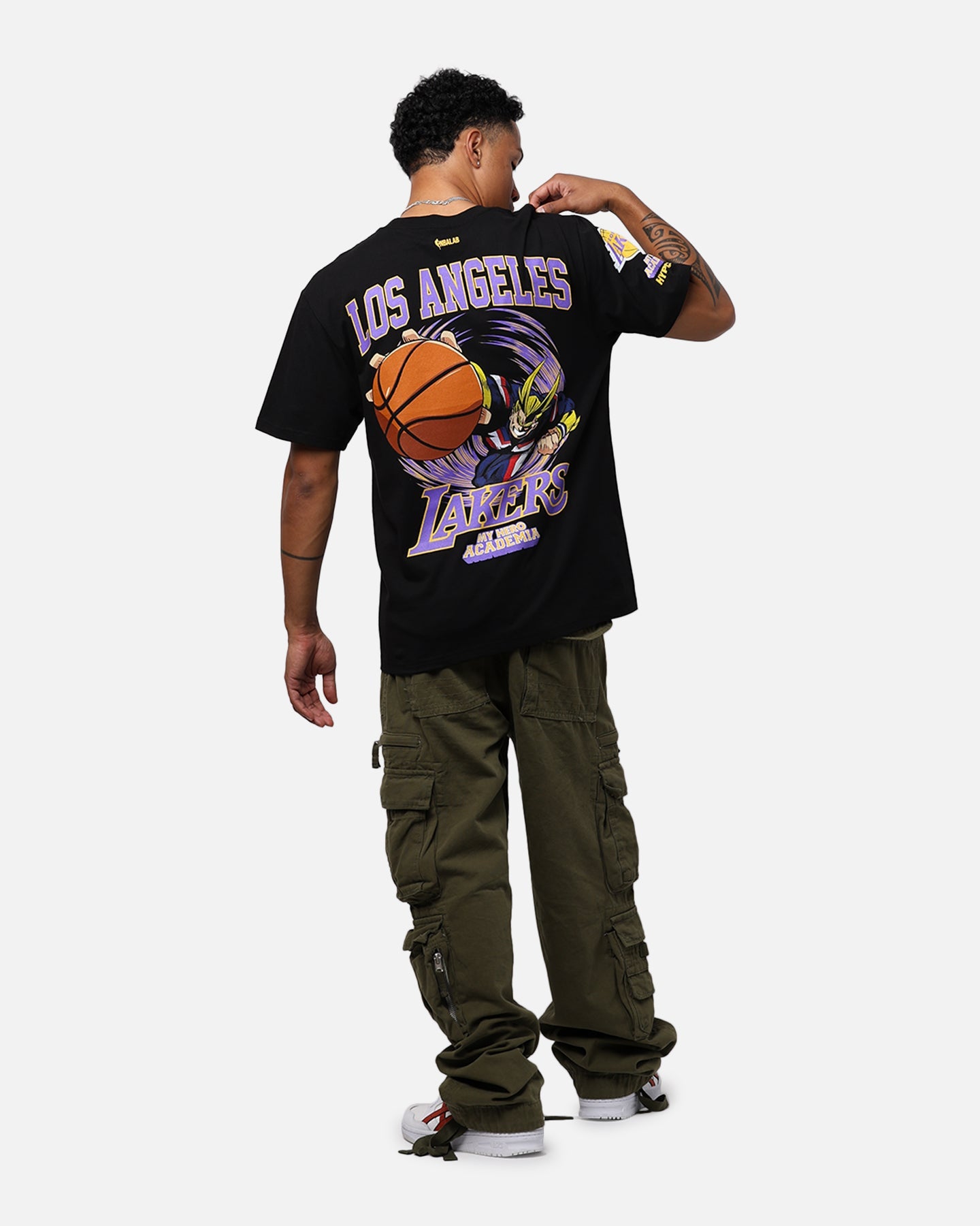 Hyperfly X My Hero Academia V NBA Los Angeles Lakers T-Shirt Black