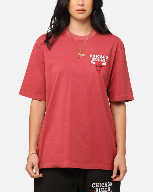 New Era Chicago Bulls Washed NBA T-Shirt Burgundy Style001