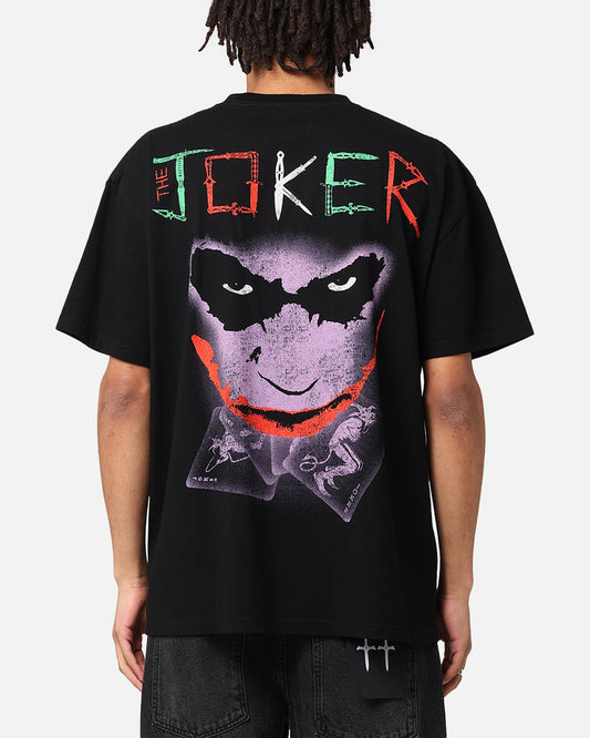 American Thrift X DC Batman The Joker Scars Heavy T-Shirt Black