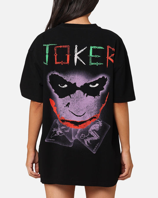 American Thrift X DC Batman The Joker Scars Heavy T-Shirt Black Style001