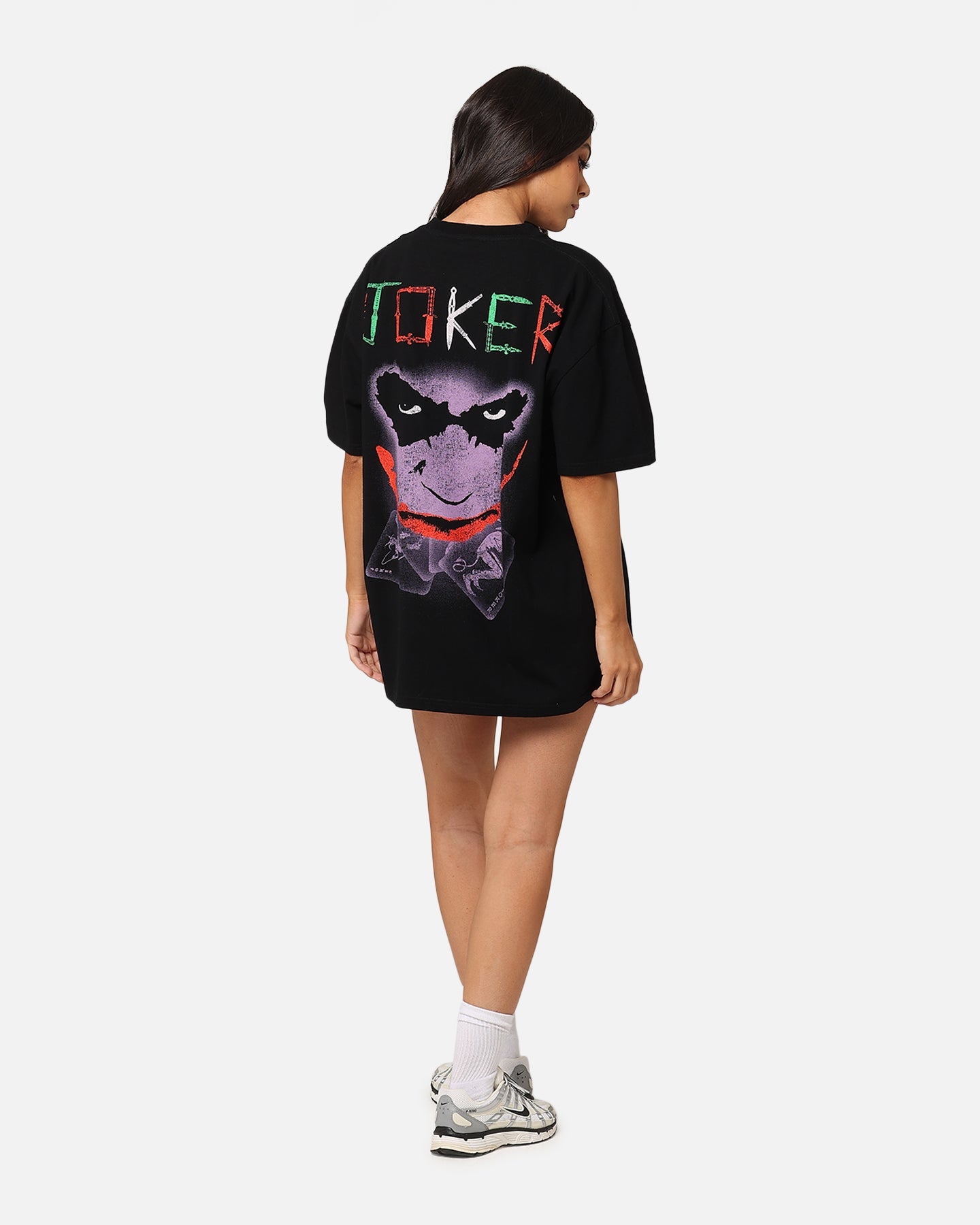 American Thrift X DC Batman The Joker Scars Heavy T-Shirt Black Style001