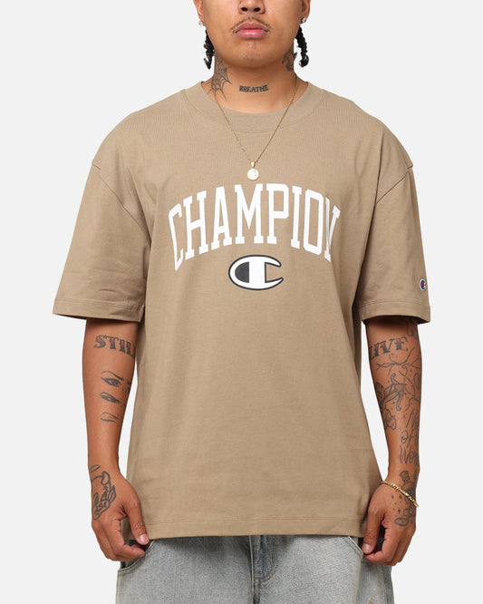 Champion Heritage Varsity Graphic T-Shirt Whole Wheat Khaki