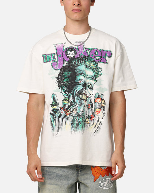 American Thrift X DC Batman The Joker Rings Heavy T-Shirt Off White
