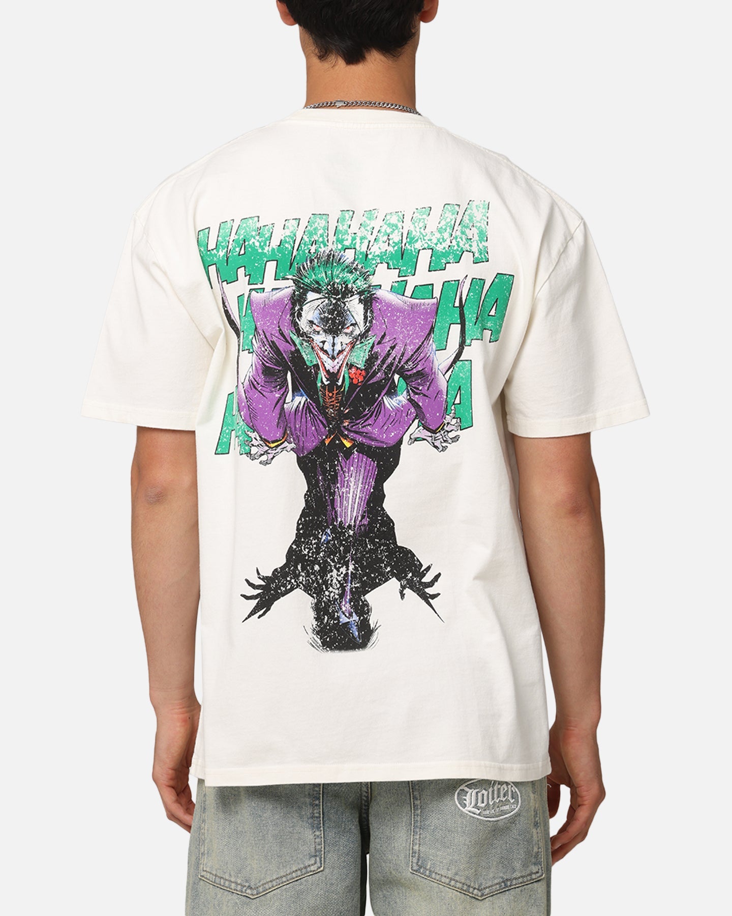 American Thrift X DC Batman The Joker Rings Heavy T-Shirt Off White