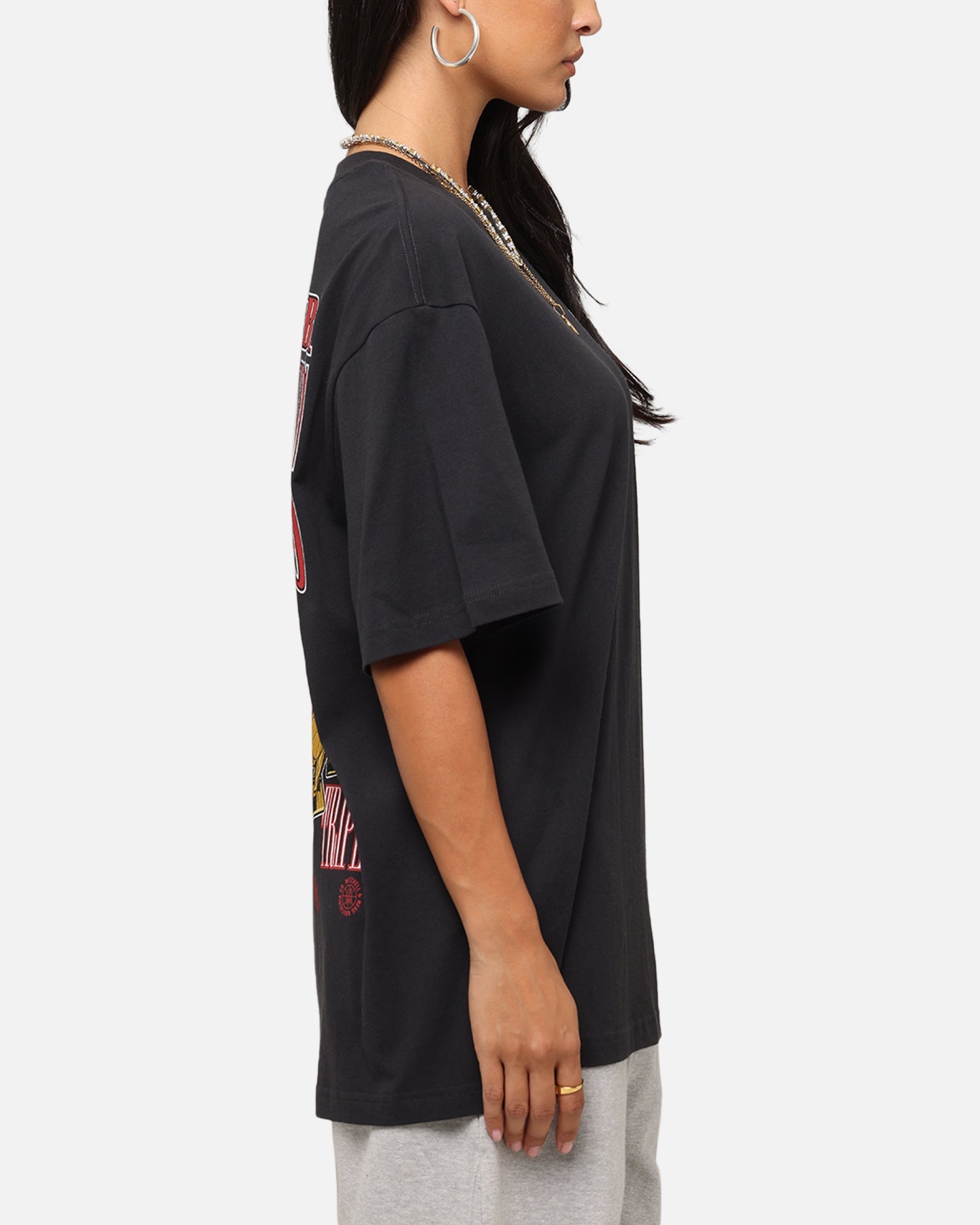 Mitchell & Ness Chicago Bulls 6-Time NBA Champions T-Shirt Faded Black Style001