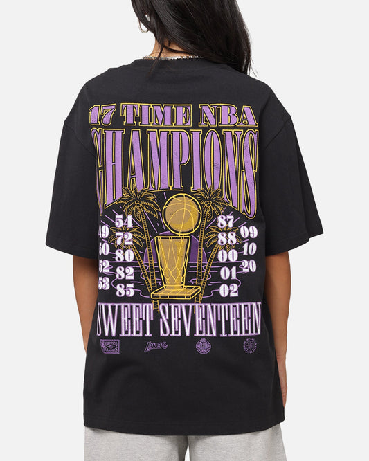 Mitchell & Ness Los Angeles Lakers 17-Time NBA Champions T-Shirt Faded Black Style001