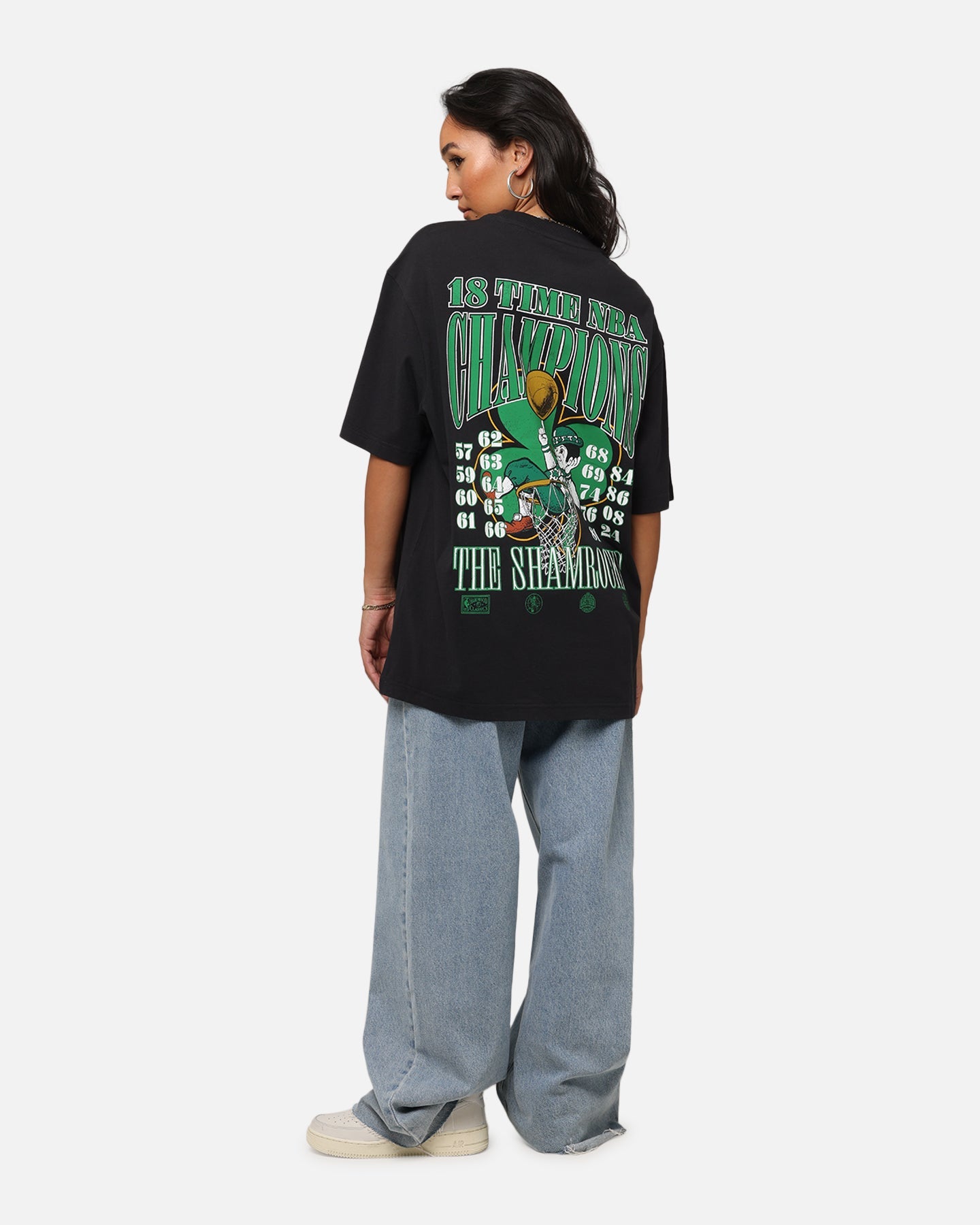 Mitchell & Ness Boston Celtics 18-Time NBA Champions T-Shirt Faded Black Style001