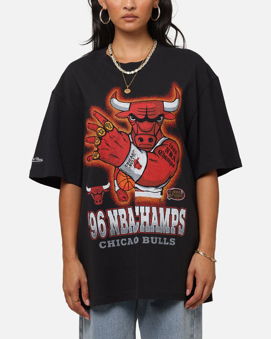 Mitchell & Ness Chicago Bulls '96 NBA Champs T-Shirt Faded Black Style001