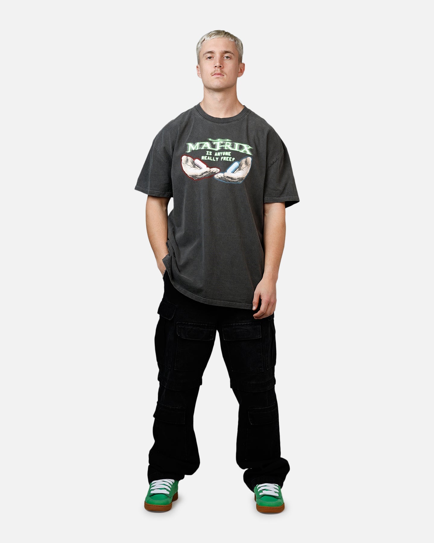 American Thrift X The Matrix Pills Heavyweight T-Shirt Black