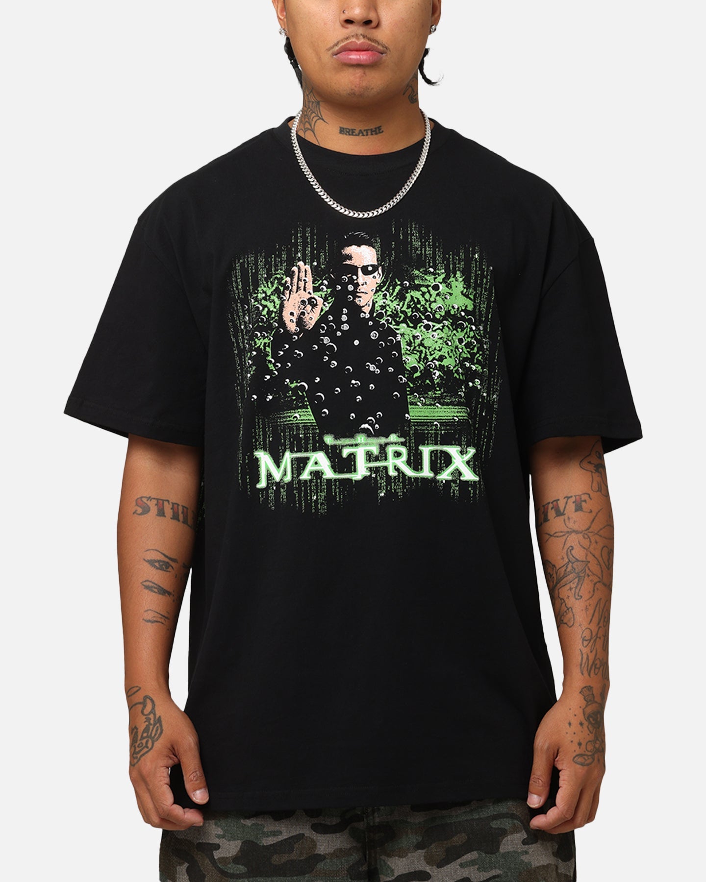 American Thrift X The Matrix Neo Bullets Heavy T-Shirt Black