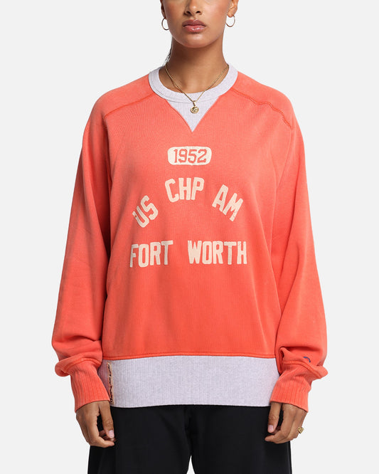 Champion 50's Saddle Crew Sweatshirt Team Red Scarlet Style001