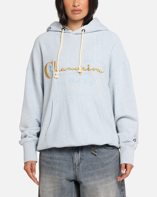 Champion Vintage Logo Sweatshirt Hoodie Oxford Grey Heather Style001