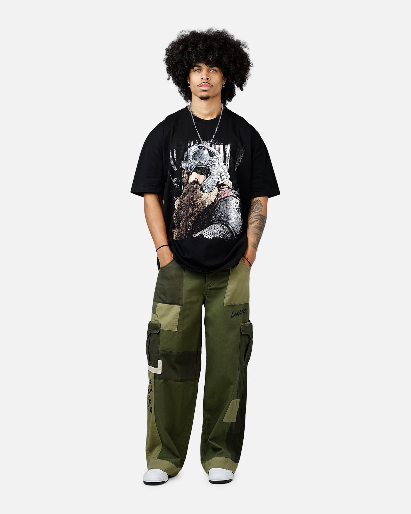 American Thrift X The Lord Of The Rings Gimli Heavyweight T-Shirt Black