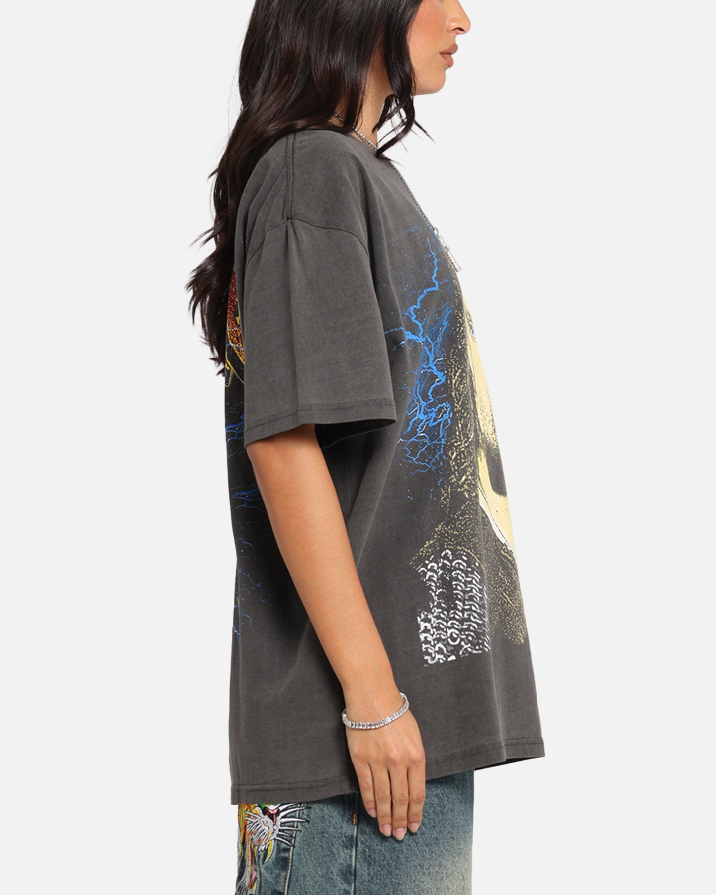 American Thrift X The Lord Of The Ring Aragorn Heavy T-Shirt Black Wash Style001