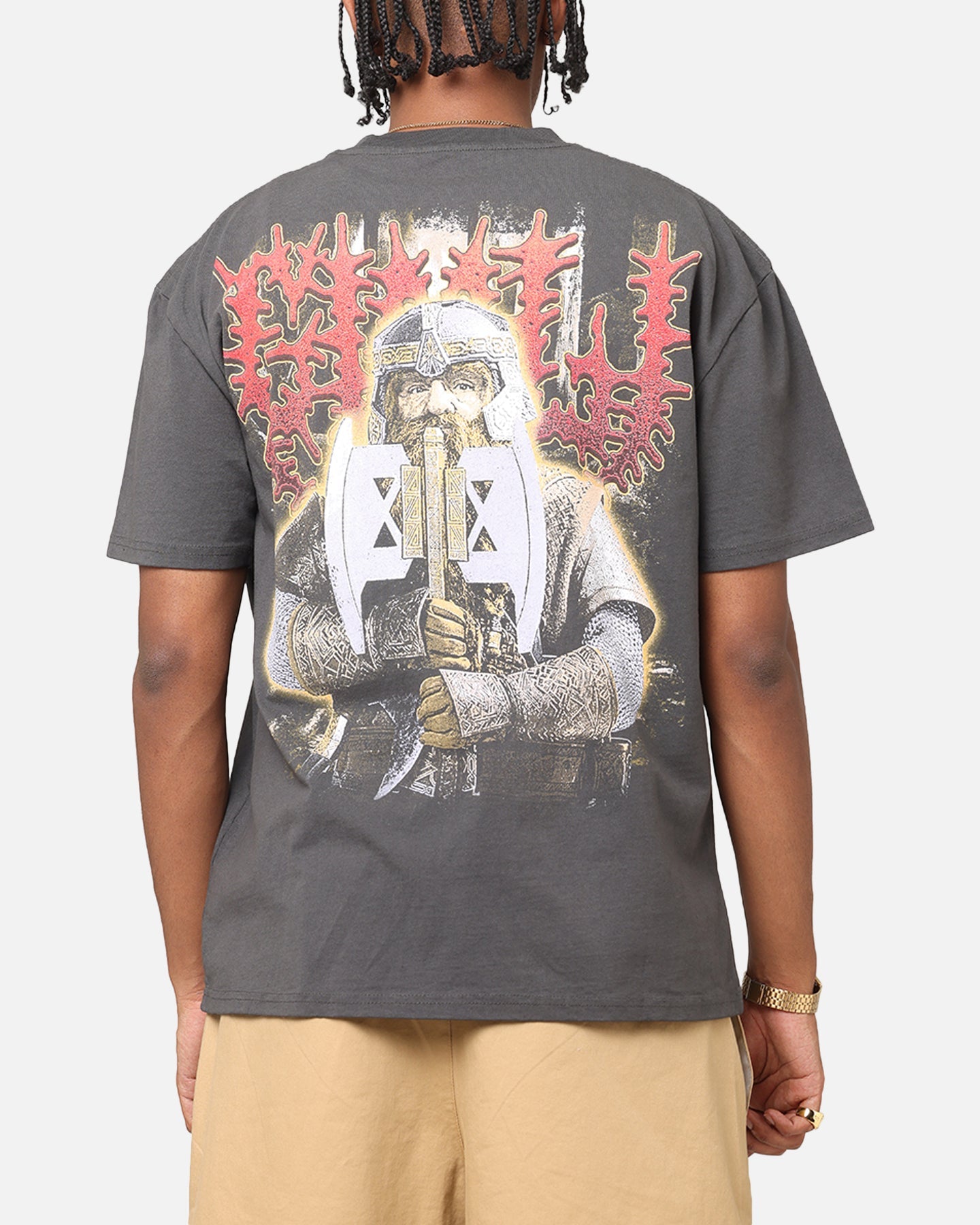 American Thrift X The Lord Of The Rings Gimli Heavy T-Shirt Black Wash
