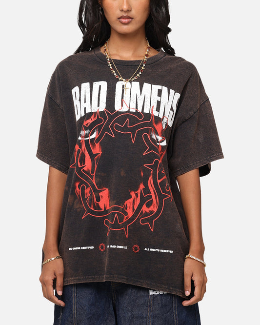 Bad Omens Flame Symbol T-Shirt Black Vintage Style001
