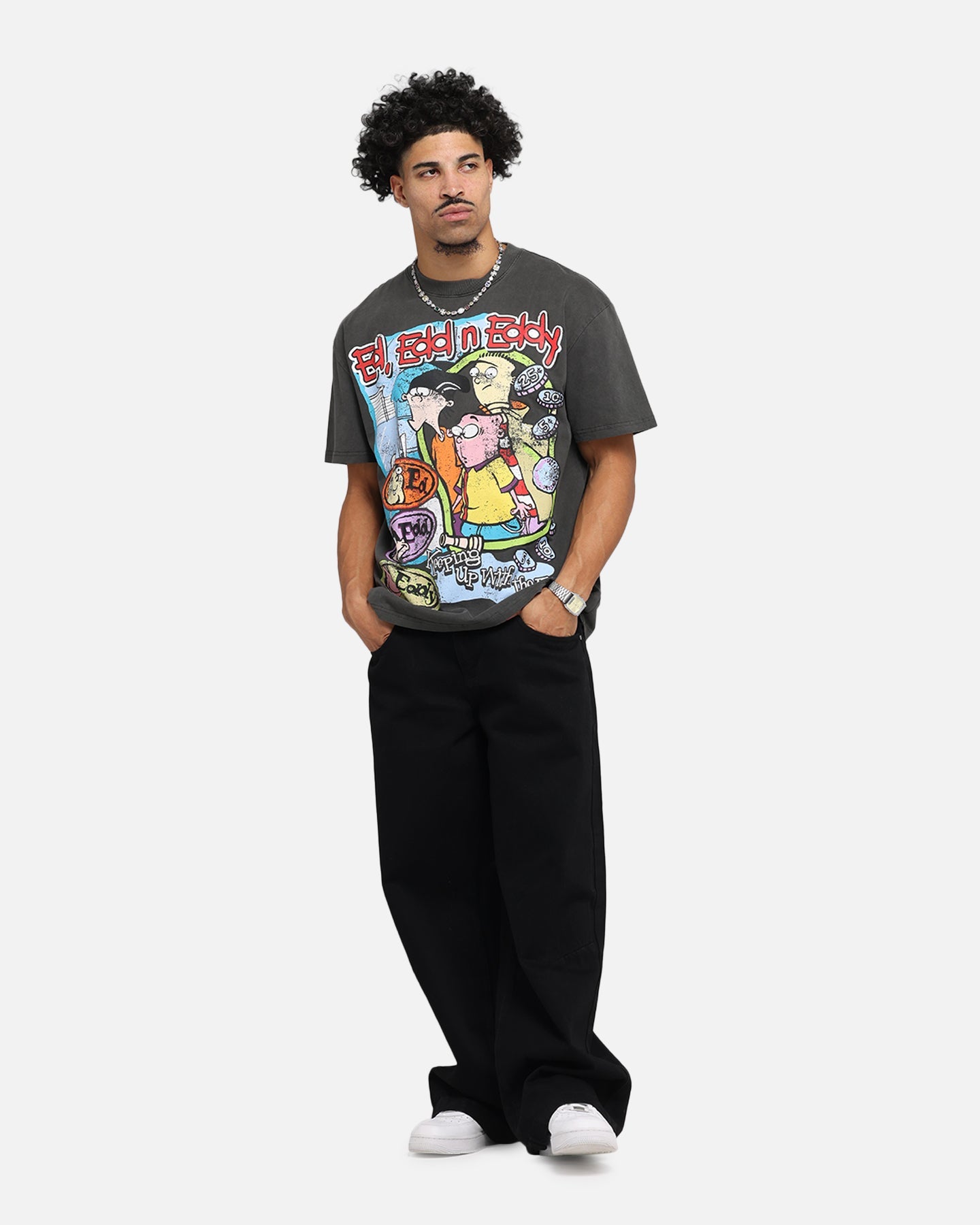 American Thrift X Cartoon Network Ed Edd N Eddy Heavy T-Shirt Black Wash