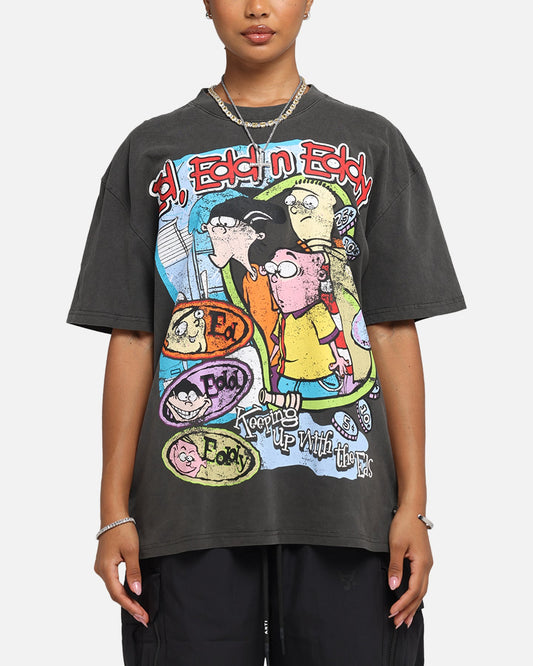 American Thrift X Cartoon Network Ed Edd N Eddy Heavy T-Shirt Black Wash Style001