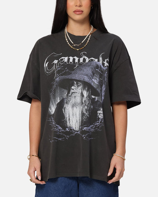 American Thrift X The Lord Of The Rings Gandalf Heavy T-Shirt Black Wash Style001