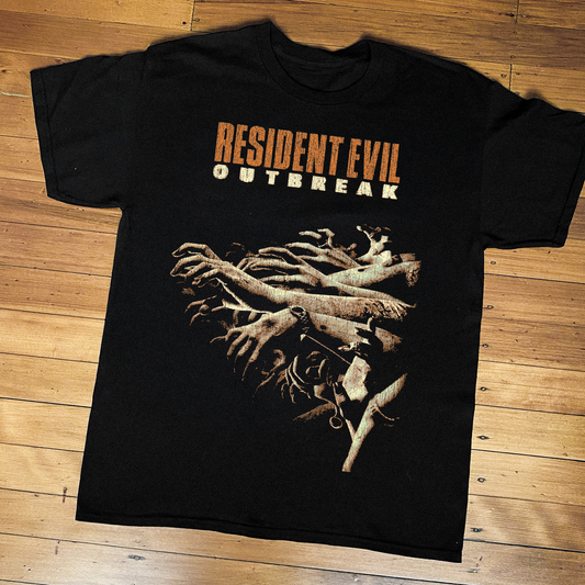 '03 RESIDENT EVIL OUTBREAK PS2 BLACK T-SHIRT