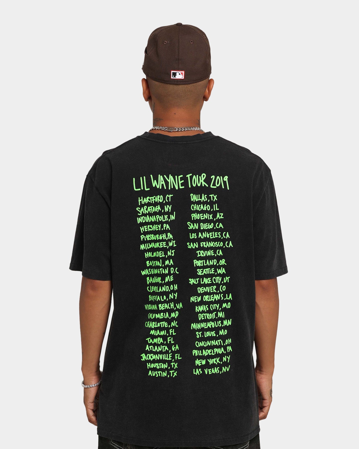 Lil Wayne Green Tour T-Shirt Washed Black
