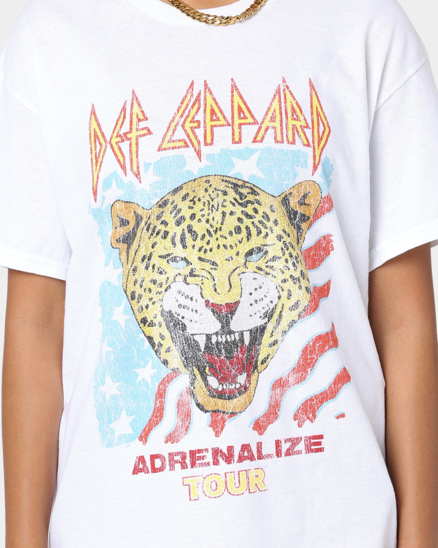 Def Leppard Adrenalize Tour T-Shirt White Style001