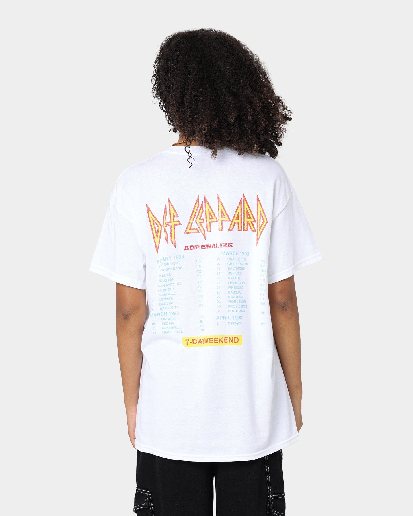 Def Leppard Adrenalize Tour T-Shirt White Style001