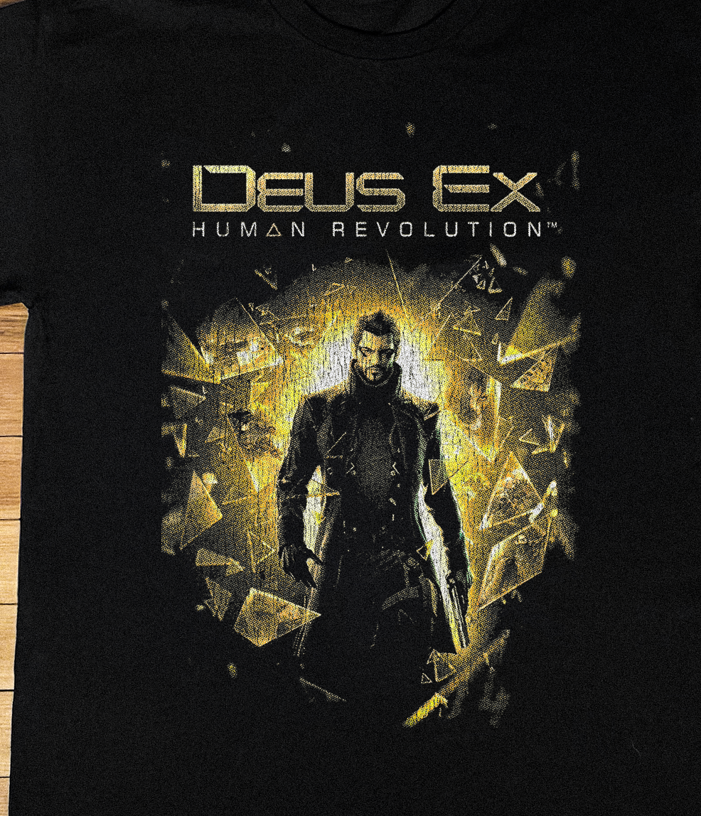 '11 DEUS EX HUMAN REVOLUTION XBOX 360 BLACK T-SHIRT