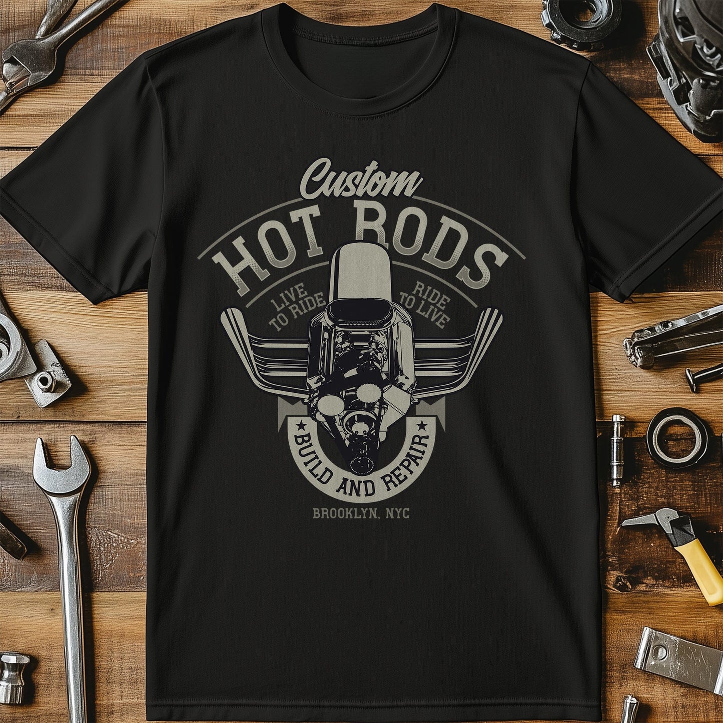 Custom Hot Rod Build & Repair T-Shirt
