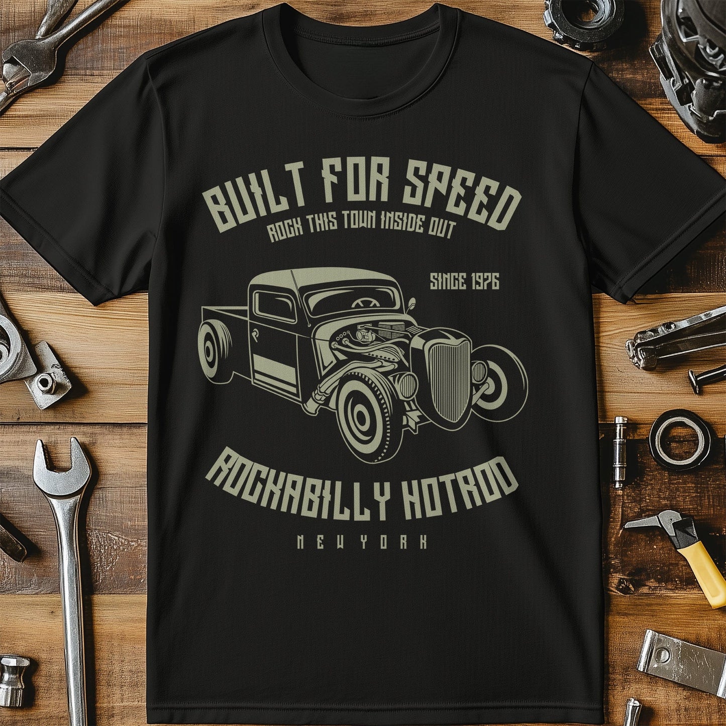 Built For Speed Rockabilly Hotrod T-Shirt