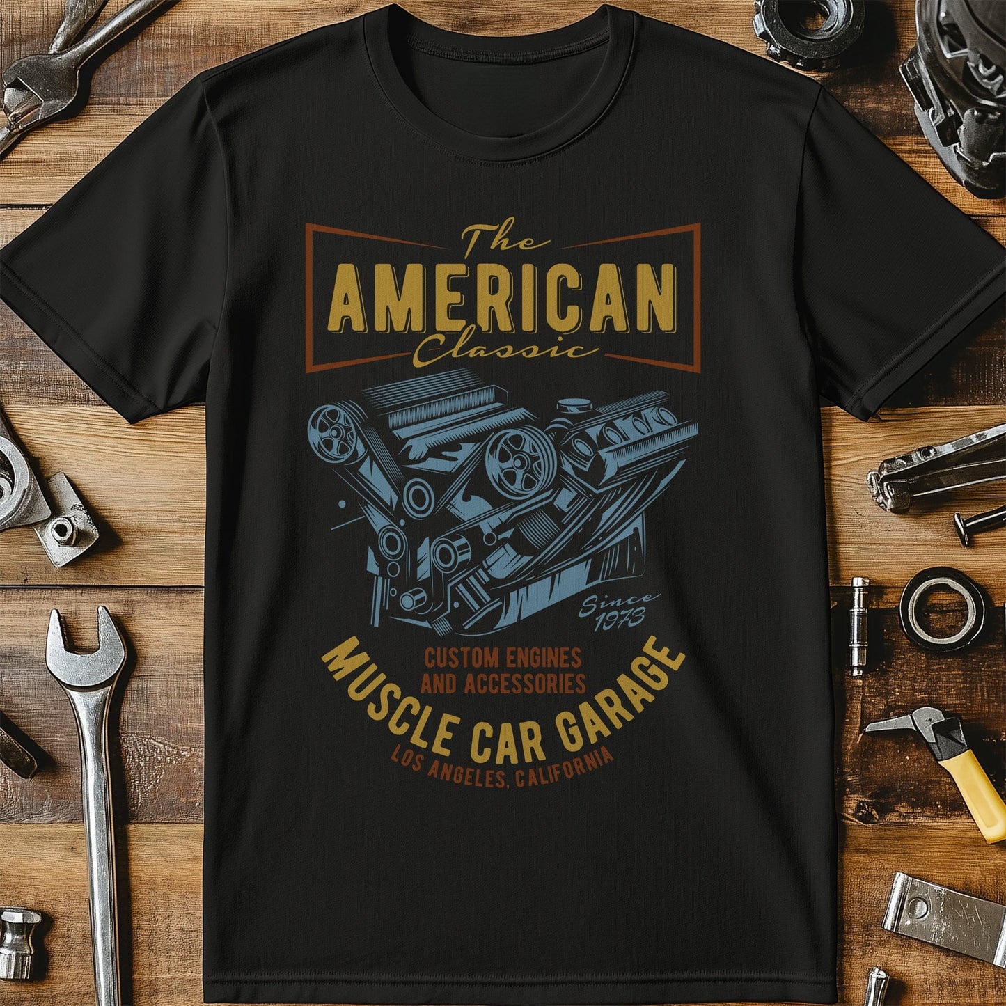 American Classic Muscle Car Garage T-shirt