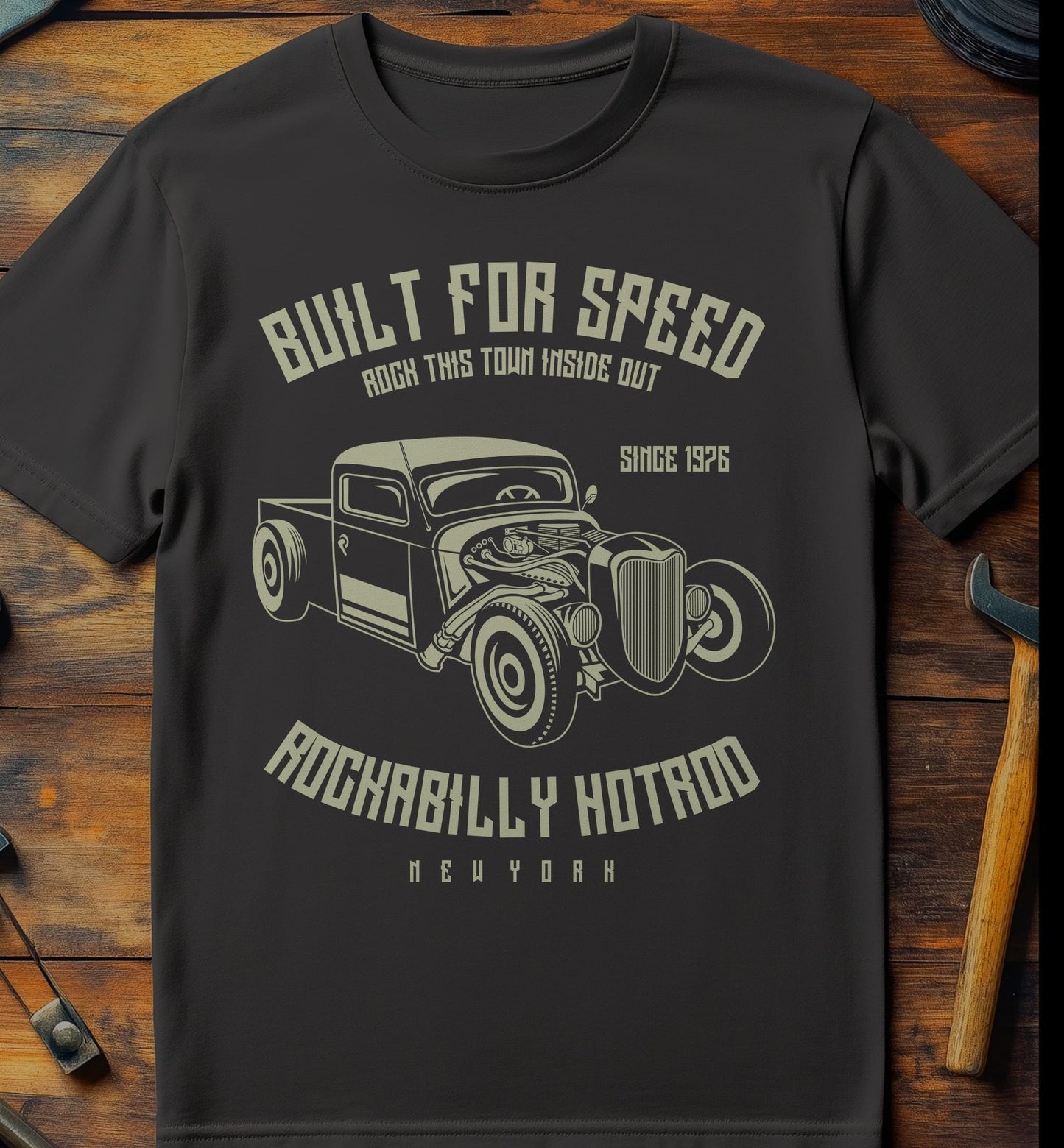 Built For Speed Rockabilly Hotrod T-Shirt