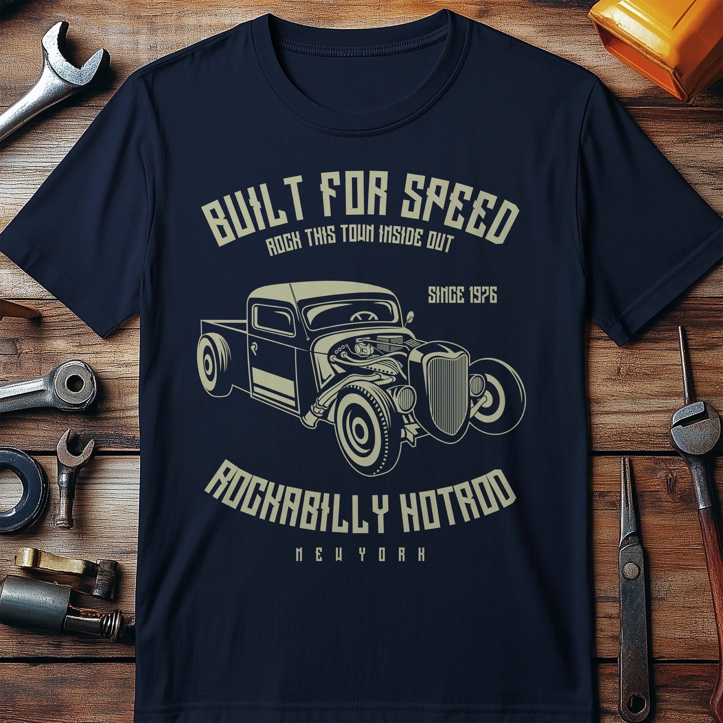 Built For Speed Rockabilly Hotrod T-Shirt