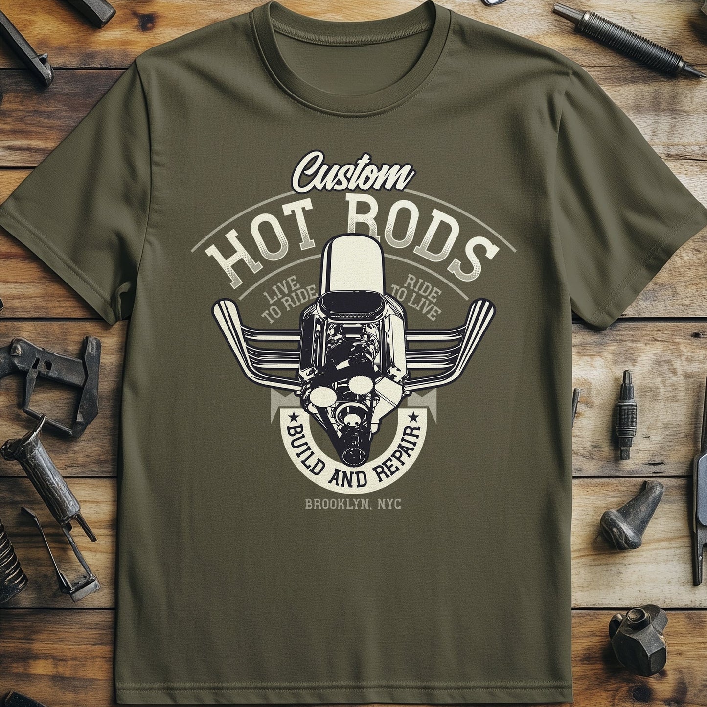 Custom Hot Rod Build & Repair T-Shirt