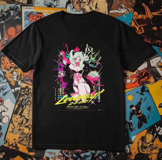 Cyberpunk Anime Girl Art T-shirt