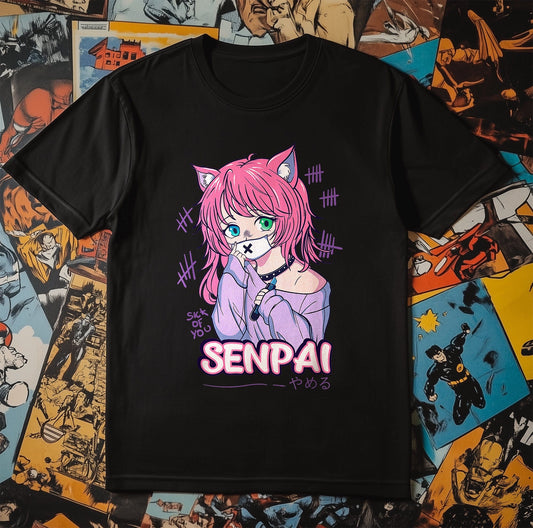 Kawaii Anime Neko Girl T-Shirt