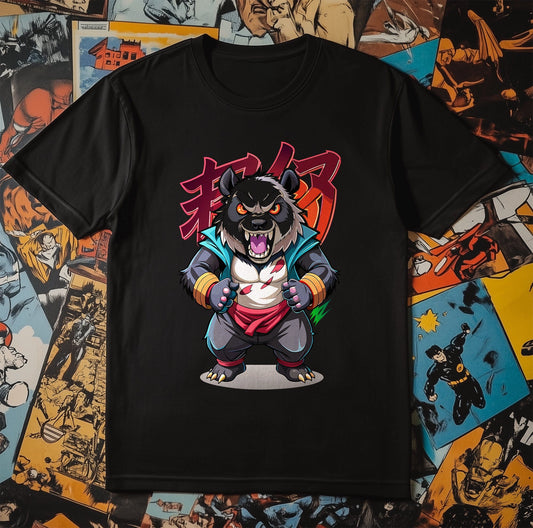 Fighting Panda Anime T-Shirt