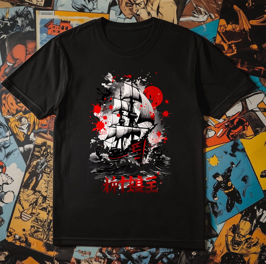 Black Ship Anime T-shirt