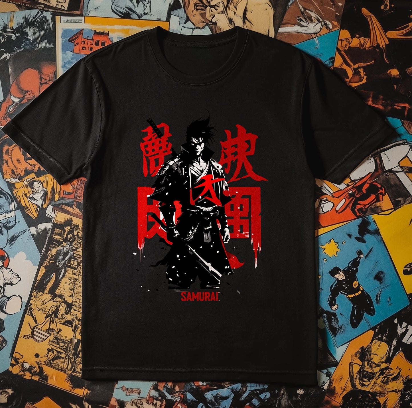Samurai Warrior Anime T-Shirt