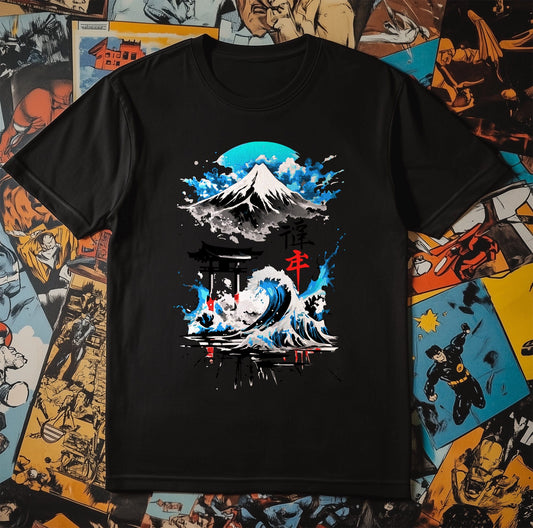 Mountain Water Anime T-shirt