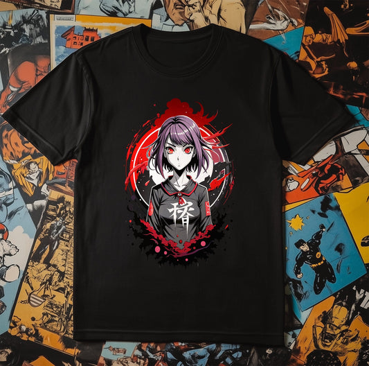 Purple Hair Anime Girl T-shirt