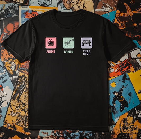 Anime Ramen Video Games T-Shirt -