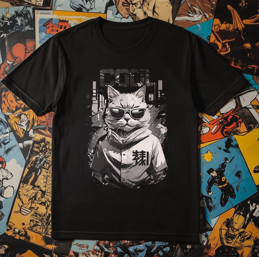 Cool Tokio Cat Anime T-shirt