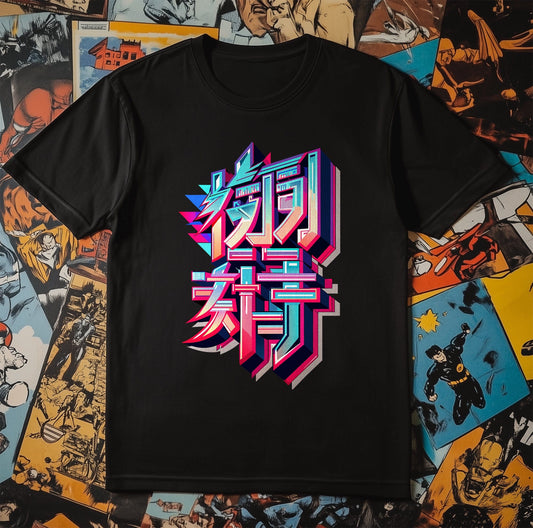 Sharp Anime Text T-shirt