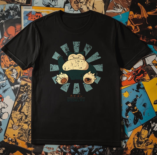 Snorlax Anime Circle T-Shirt
