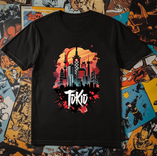 Tokyo Landscape Anime T-shirt
