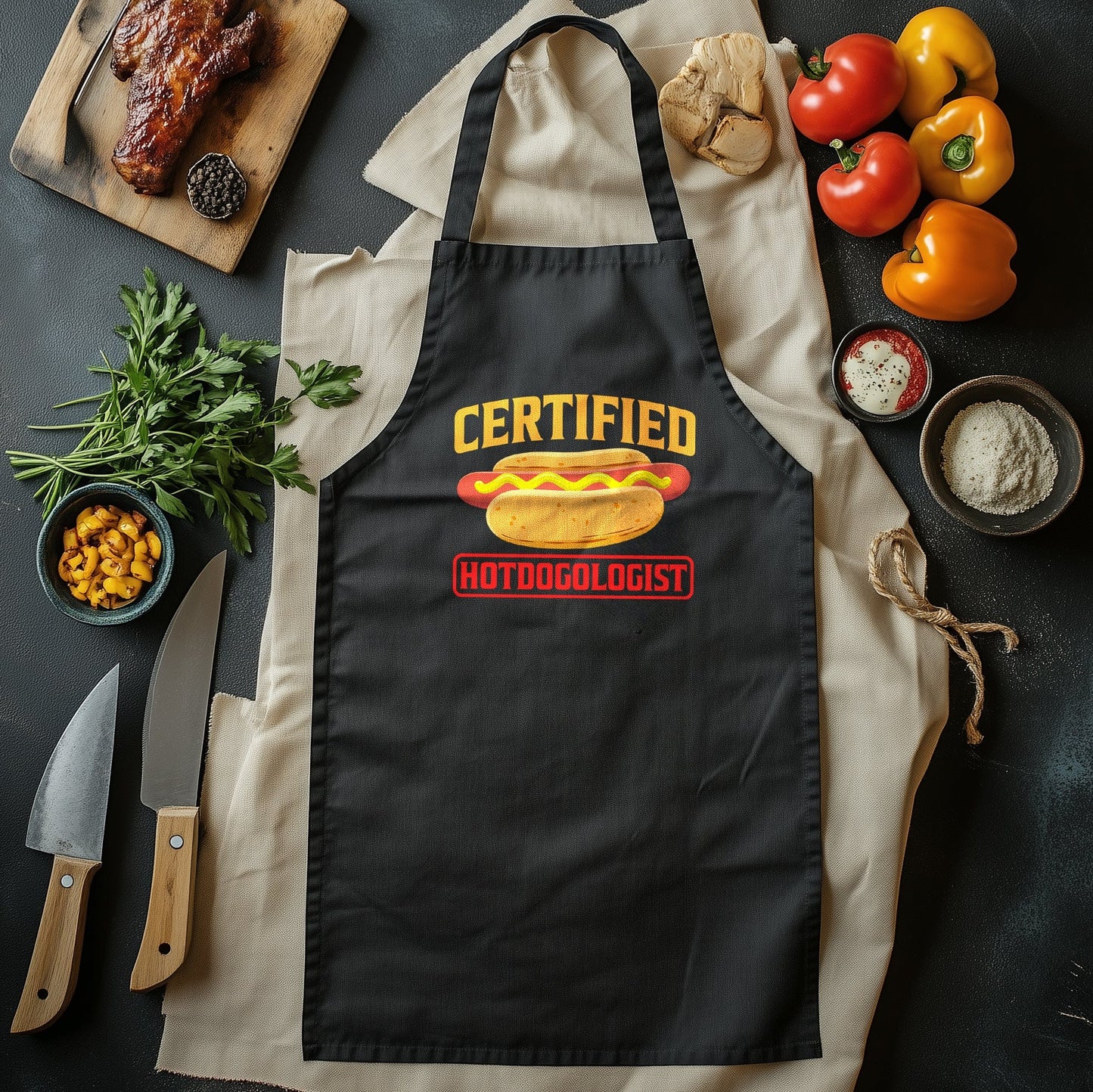 Certified Hotdogologist T-Shirt - Relish the Fun! 100% Cotton, Funny Unisex Design for True Frankfurter Fans. Mustard not included!
