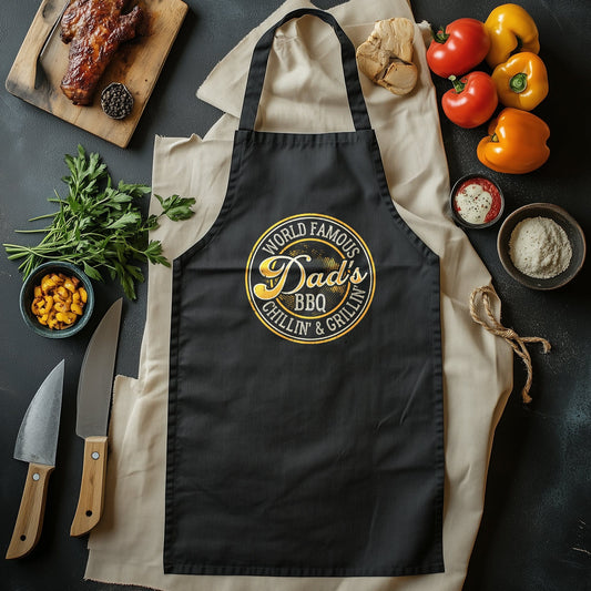 World Famous Dad's BBQ T-Shirt - Grill Master Approved! Funny Cotton Tee, Unisex Design. Because every dad deserves a BBQ badge of honor!