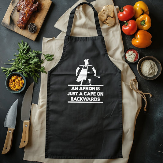 Apron Cape: The Grill Master‚Äôs Secret! Funny T-shirt for BBQ Heroes, Unisex Design - Because Every Chef Needs Superpowers!
