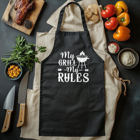 "My Grill, My Rules" T-Shirt - Funny BBQ Apparel! 100% Cotton, Unisex Design. Perfect for Grill Masters and Sizzling Shenanigans!